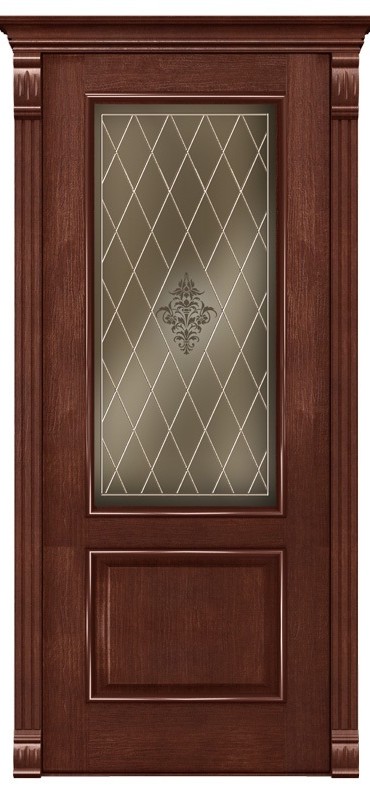 Двери в интерьере - Дверь Покровские двери Прага миланский орех, стекло тон. АП-49