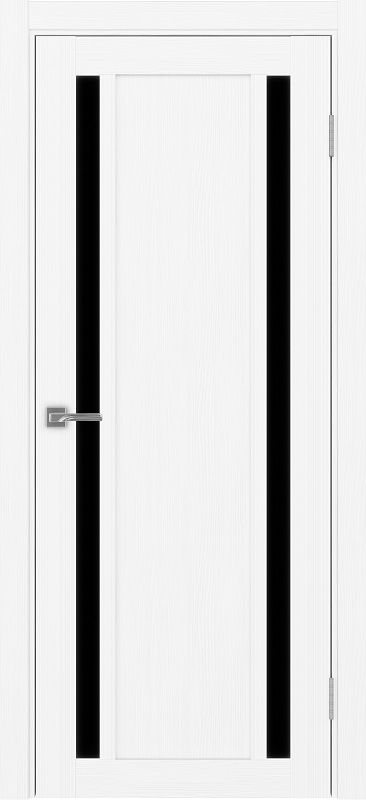 Двери в интерьере - Дверь Эко 522.212 АПП белый лед молдинг SC, lacobel черный
