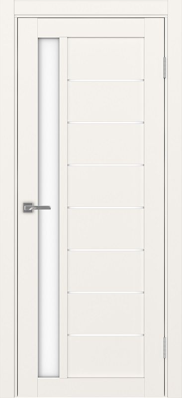 Двери в интерьере - Дверь Эко 554.21 бежевый, lacobel белый