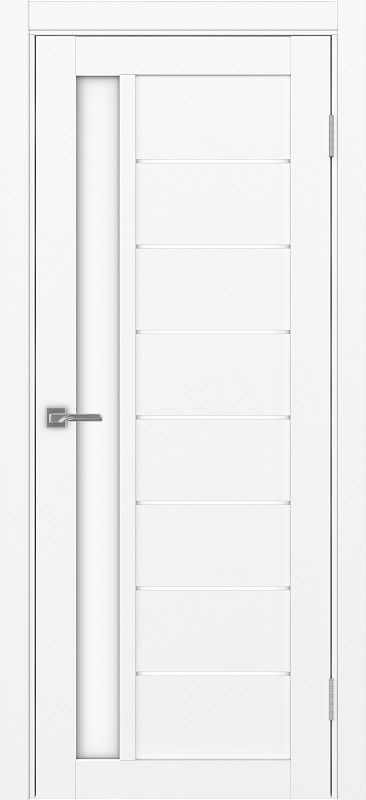 Двери в интерьере - Дверь Эко 554.21 АПП белый снежный молдинг SC, lacobel белый