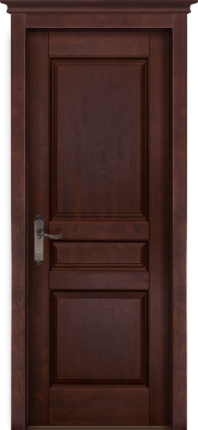 Двери в интерьере - Дверь ОКА массив ольхи Валенсия махагон, глухая