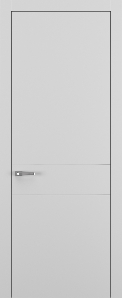 Двери в интерьере - Дверь Z K16 полипропилен серый, молдинг серебро, глухая