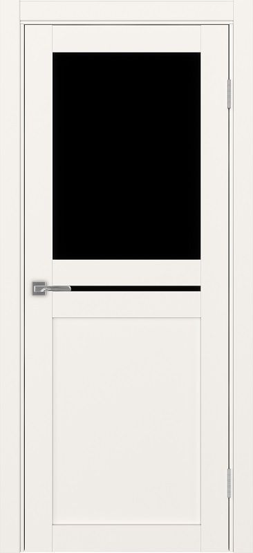 Двери в интерьере - Дверь Эко 520.221 бежевый, lacobel черный