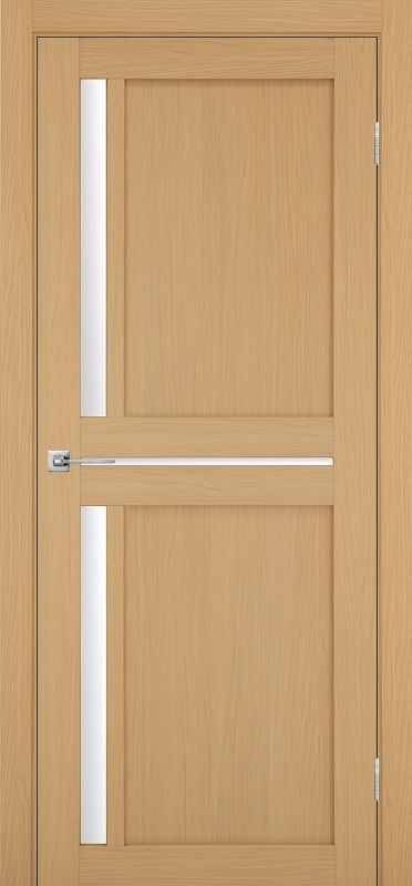 Двери в интерьере - Дверь Эко 523.221 ясень темный, lacobel белый