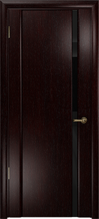 Дверь Арт Деко Спациа-1 венге, черный триплекс