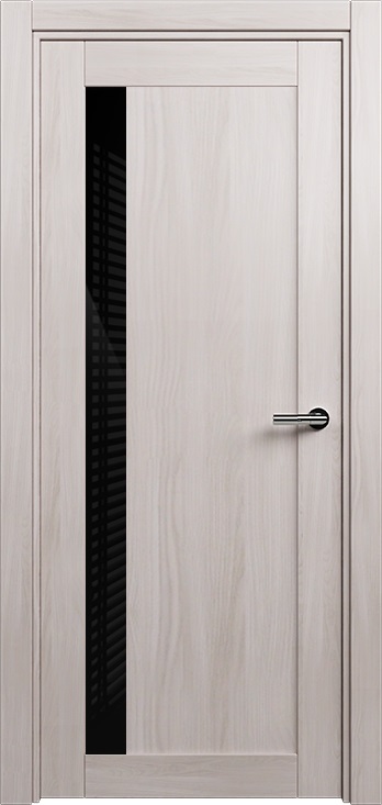 Двери в интерьере - Дверь Статус ESTETICA 821 ясень, стекло глосс черное