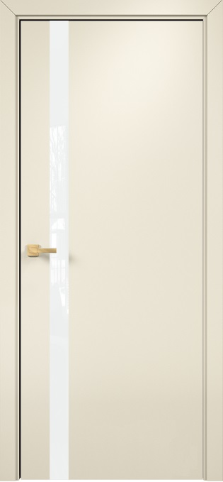 Двери в интерьере - Дверь Оникс Верона 1 эмаль слоновая кость, триплекс белый