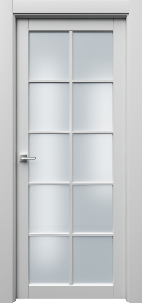 Двери в интерьере - Дверь Парнас R10 эмаль белая, сатинат