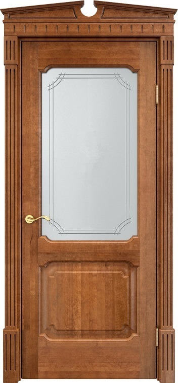 Двери в интерьере - Дверь Итальянская Легенда массив ольхи ОЛ7.2 орех 10%, стекло 7-3