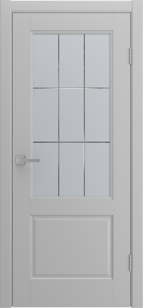 Двери в интерьере - Дверь Tessoro эмаль светло-серая, сатинат белый