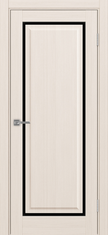 Двери в интерьере - Дверь Эко 601С.21 ОФ4 ясень перламутровый, lacobel черный