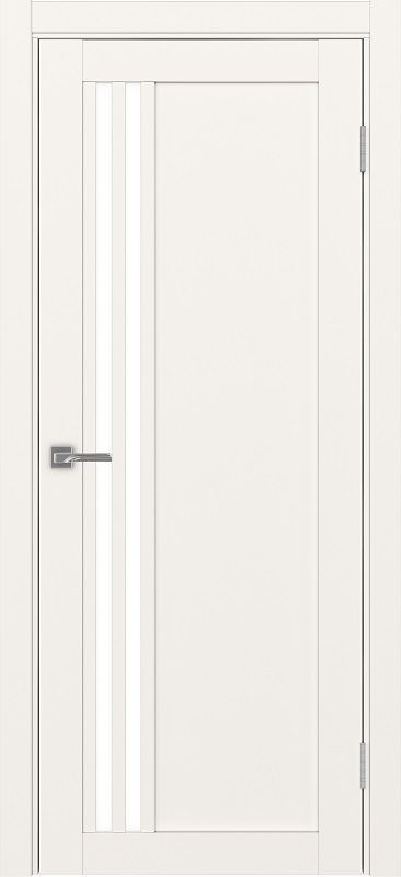 Двери в интерьере - Дверь Эко 555.21 бежевый, lacobel белый