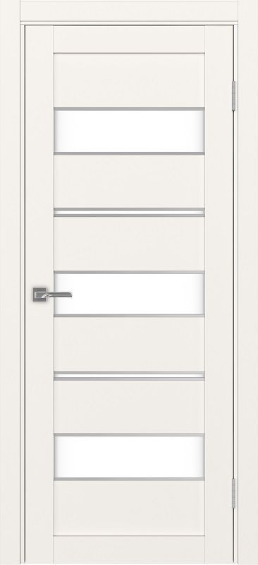 Двери в интерьере - Дверь Эко 526.122 АПП бежевый молдинг SC, lacobel белый