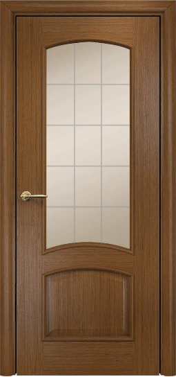 Двери в интерьере - Дверь Оникс Прага орех, сатинат гравировка решетка