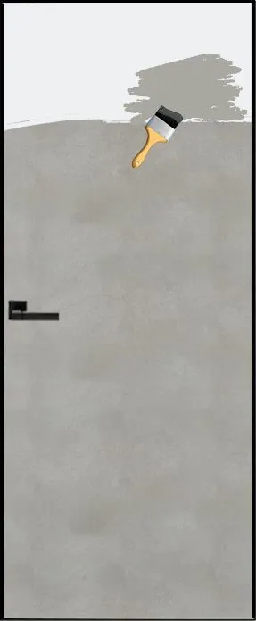 Двери в интерьере - Дверь скрытая под покраску Премиум ИУ-59, AL black с 4-х сторон, 2,2 м