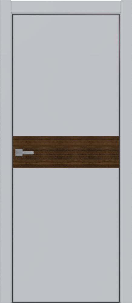 Двери в интерьере - Дверь ДР Tamburat 4106 манхеттен AL кромка черная, орех натуральный, глухая