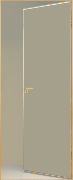 Двери в интерьере - Дверь скрытая ИУ-42 AL gold с 4-х сторон, эмаль серый шелк, revers 2,31 м