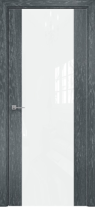 Двери в интерьере - Дверь Оникс Парма 1 седой дуб, глухая лакобель RAL 0333