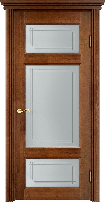 Дверь Итальянская Легенда массив ольхи ОЛ55 коньяк, стекло 55-4