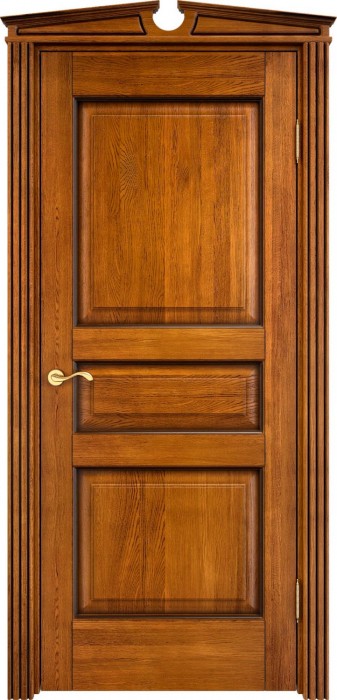 Дверь Итальянская Легенда массив дуба Д5 медовый с патиной орех, глухая. Фото №2