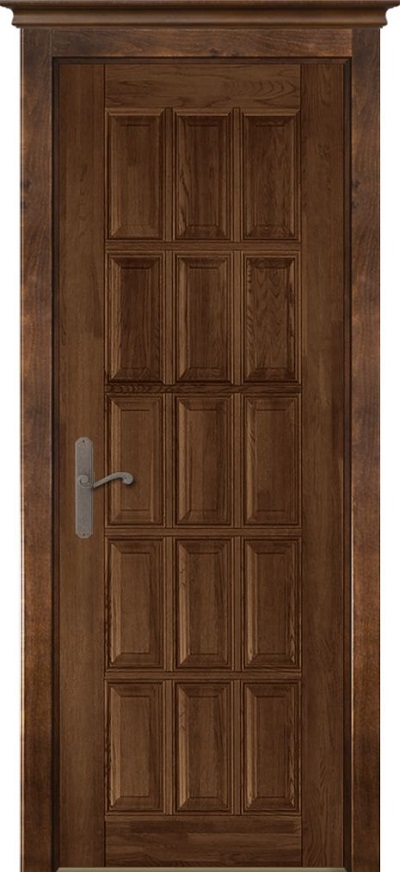 Двери в интерьере - Дверь ОКА массив ольхи Лондон №2 античный орех, глухая