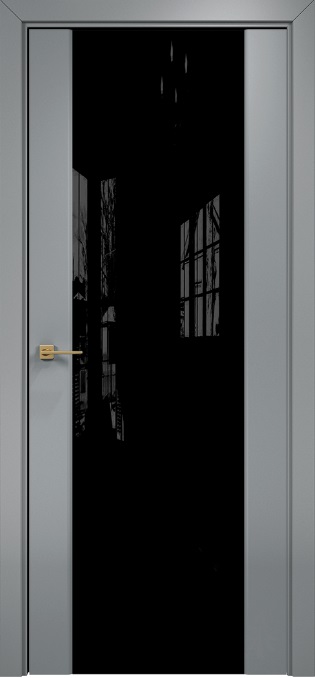 Двери в интерьере - Дверь Оникс Престиж эмаль RAL 7040, триплекс черный