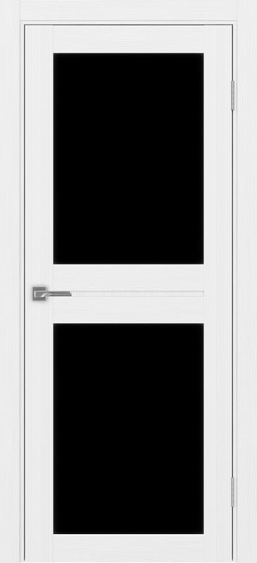 Двери в интерьере - Дверь Эко 520.212 белый лед, lacobel черный