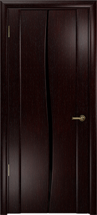 Дверь Арт Деко Спациа-лепесток венге, черный триплекс