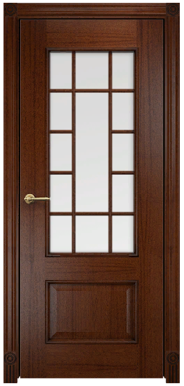 Двери в интерьере - Дверь Оникс Марсель красное дерево, сатинат с внутренней решеткой