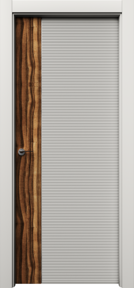 Двери в интерьере - Дверь Неом-Ф2 эмаль RAL 9010, шпон, глухая