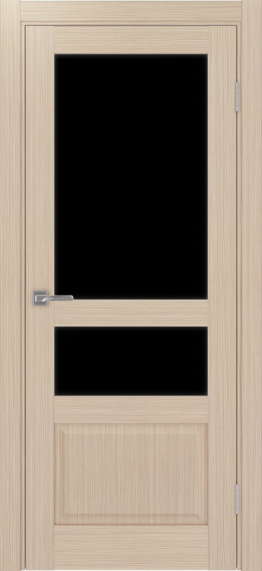 Двери в интерьере - Дверь Эко 631.221 ОФ3 дуб беленый, lacobel черный