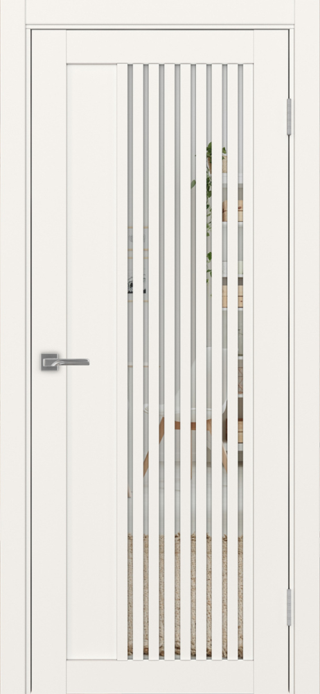 Двери в интерьере - Дверь Эко 544.12 бежевый, зеркало с 2-х сторон