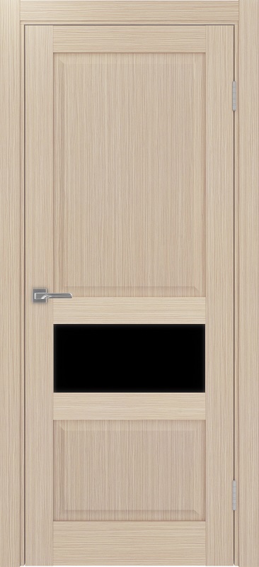 Двери в интерьере - Дверь Эко 631.121 ОФ3 дуб беленый, lacobel черный