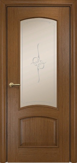 Двери в интерьере - Дверь Оникс Прага орех, сатинат художественный Узор Эллипс
