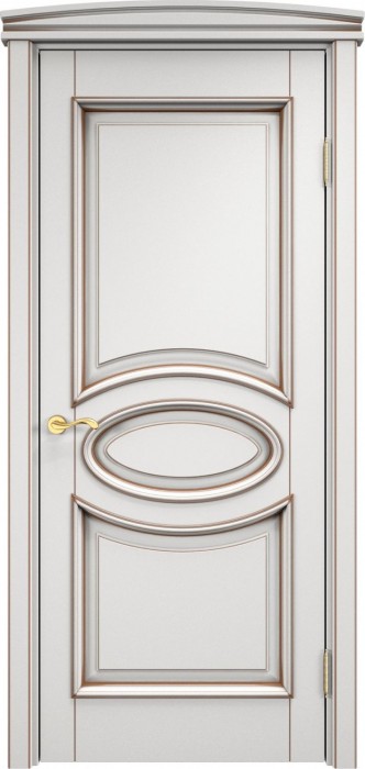 Двери в интерьере - Дверь Итальянская Легенда массив ольхи ОЛ26 белый грунт с патиной орех, глухая