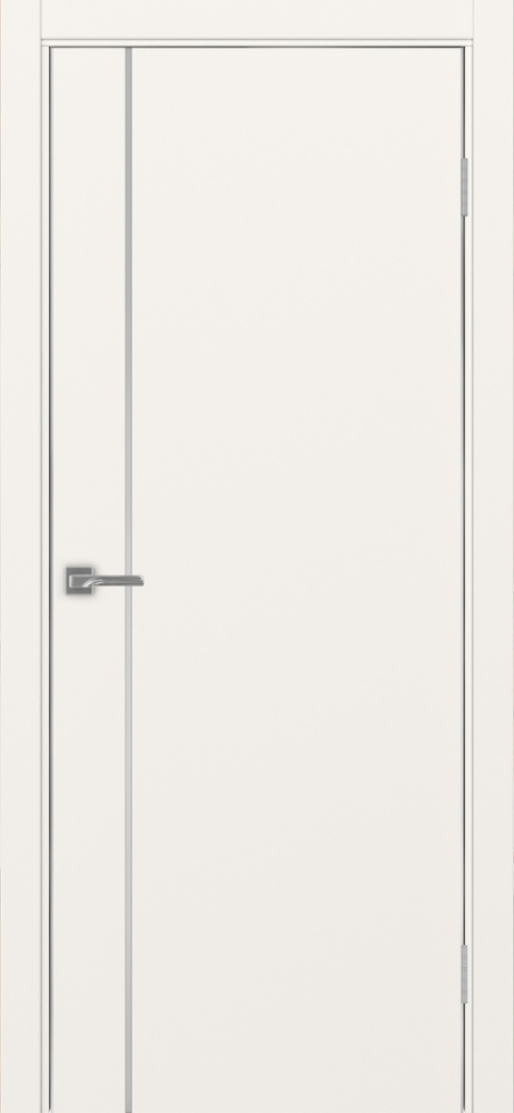 Двери в интерьере - Дверь Эко 204 бежевый молдинг SC, кромка AL хром SC с 2-х сторон, глухая