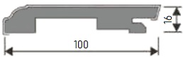 Плинтус №1704 100*16*2750мм