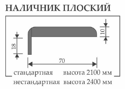 Наличник "Т" прямой ViLARIO шпон ольхи 70*10*2130 мм