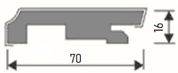 Плинтус №1705 70*16*2750мм