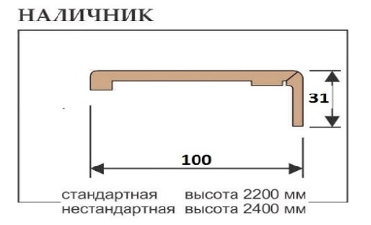 Наличник "Т" 100*23*2200 мм