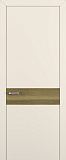 Дверь Z K6 полипропилен крем, вставка toppan дуб серый, глухая