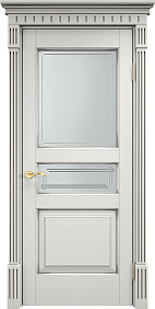 Недавно просмотренные - Дверь ПМЦ массив ольхи ОЛ5 белый грунт с патиной серебро, стекло 5-1