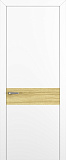 Дверь Z K6 полипропилен белый, вставка toppan дуб натуральный, глухая