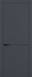 Дверь Z K10 полипропилен  графит премьер, молдинг черный, глухая