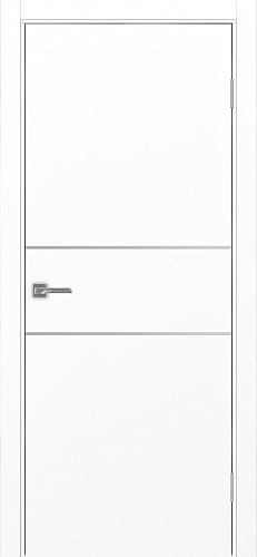 Дверь Эко 203 белый снежный молдинг SC, кромка ABS, глухая