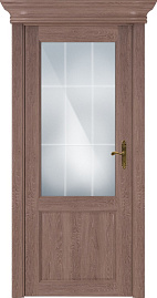 Недавно просмотренные - Дверь Статус CLASSIC 521 дуб капуччино, стекло сатинато с алмазной гравировкой английская решетка