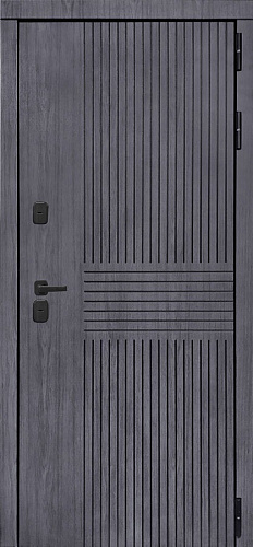 Входная дверь Bomond Берген винорит дуб пепельный с черной патиной/панель на выбор