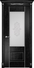 Недавно просмотренные - Дверь Оникс Марсель фрезерованная эмаль черная патина серебро, сатинат контурный витраж №4
