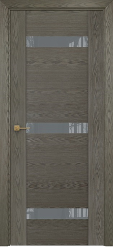 Дверь Оникс Парма 3 дуб арктик, глухая лакобель RAL 7040