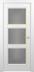 Недавно просмотренные - Дверь Z Grand Т3 decor эмаль White patina Gold, сатинат